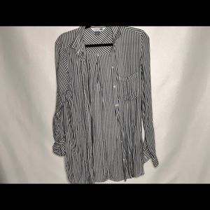 Women’s Blue and Cream Buttoned Down Shirt